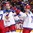 COLOGNE, GERMANY - MAY 8: Russia's Nikita Gusev #97 celebrates with Vadim Shipachyov #87, Yevgeni Dadonov #63, Anton Belov #77 and Artemi Panarin #72 after scoring a second period goal against Germany during preliminary round action at the 2017 IIHF Ice Hockey World Championship. (Photo by Andre Ringuette/HHOF-IIHF Images)

